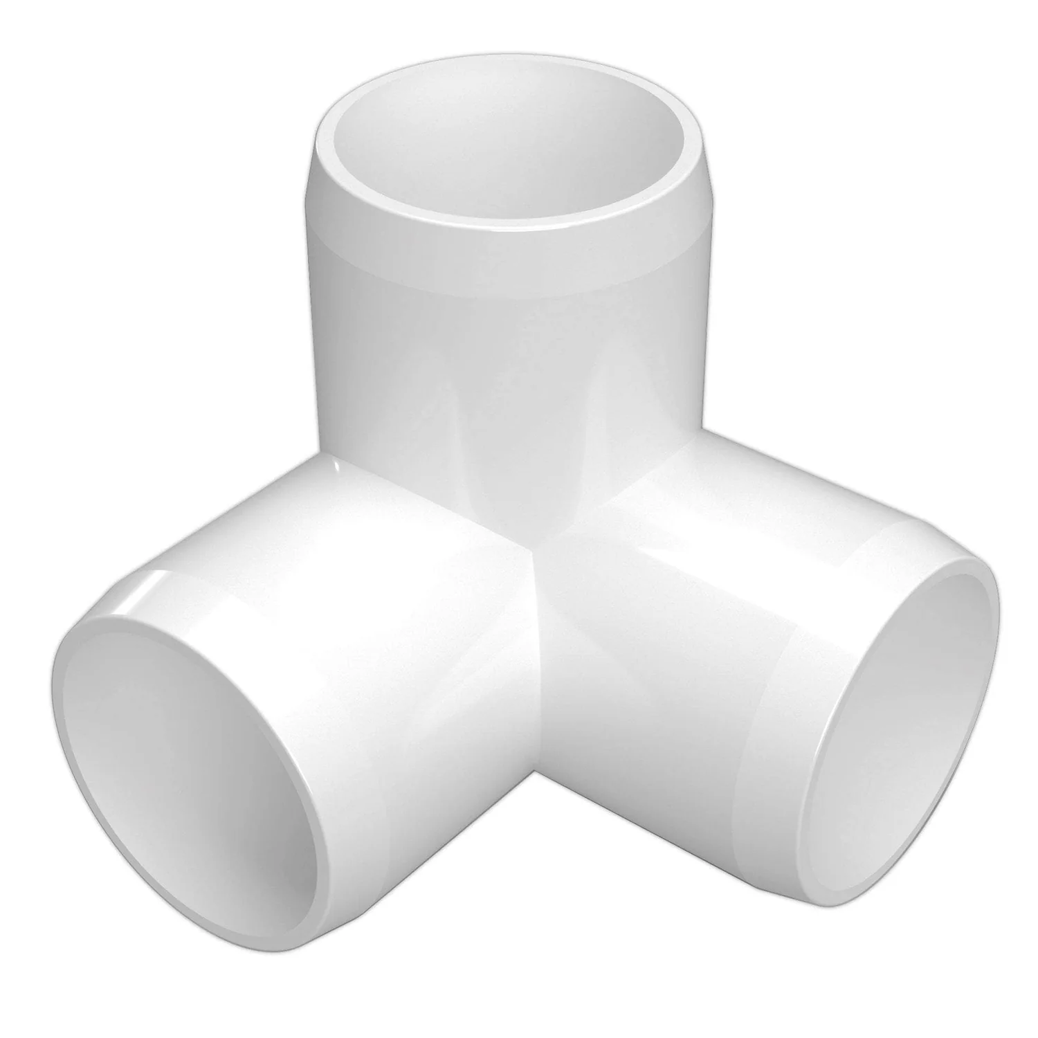 1/2 in. 3-Way PVC Elbow Fitting, Furniture Grade - White