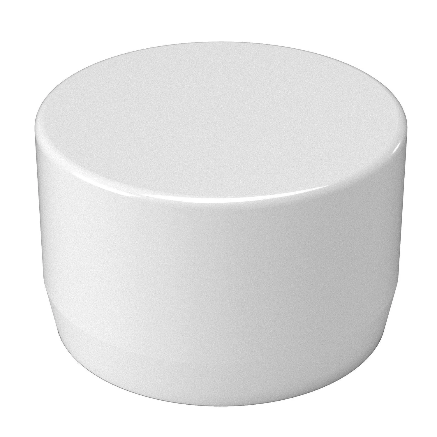 1/2 in. External Flat PVC End Cap, Furniture Grade - White