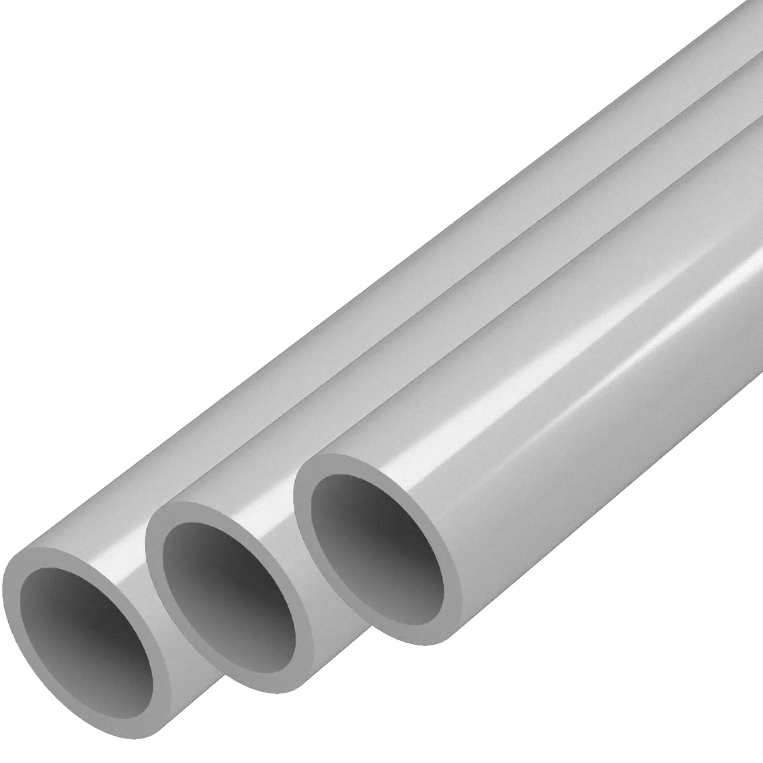 1/2 in. PVC Pipe - Sch 40, Furniture Grade - Gray